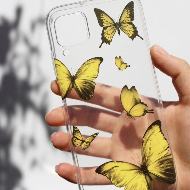 Чохол з жовтими метеликами для iPhone 17, 16, 15, 14, 13 (всі моделі) Чохол з жовтими метеликами для iPhone 17, 16, 15, 14, 13 (всі моделі)