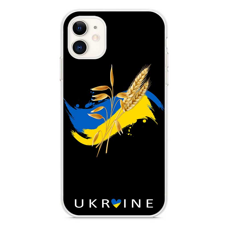 "Україна"чохол для iPhone з пшеницею "Україна"чохол для iPhone з пшеницею