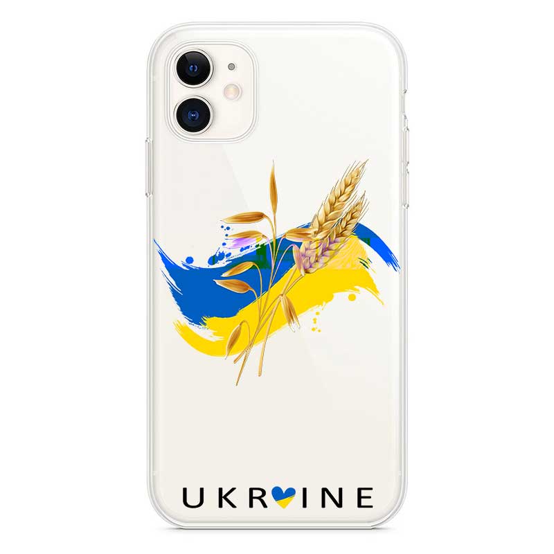 "Україна"чохол для iPhone з пшеницею "Україна"чохол для iPhone з пшеницею