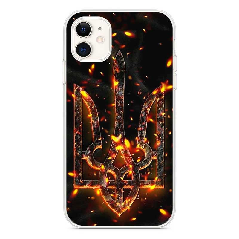 Чохол український для iPhone "Тризуб у вогні" Чохол український для iPhone "Тризуб у вогні"