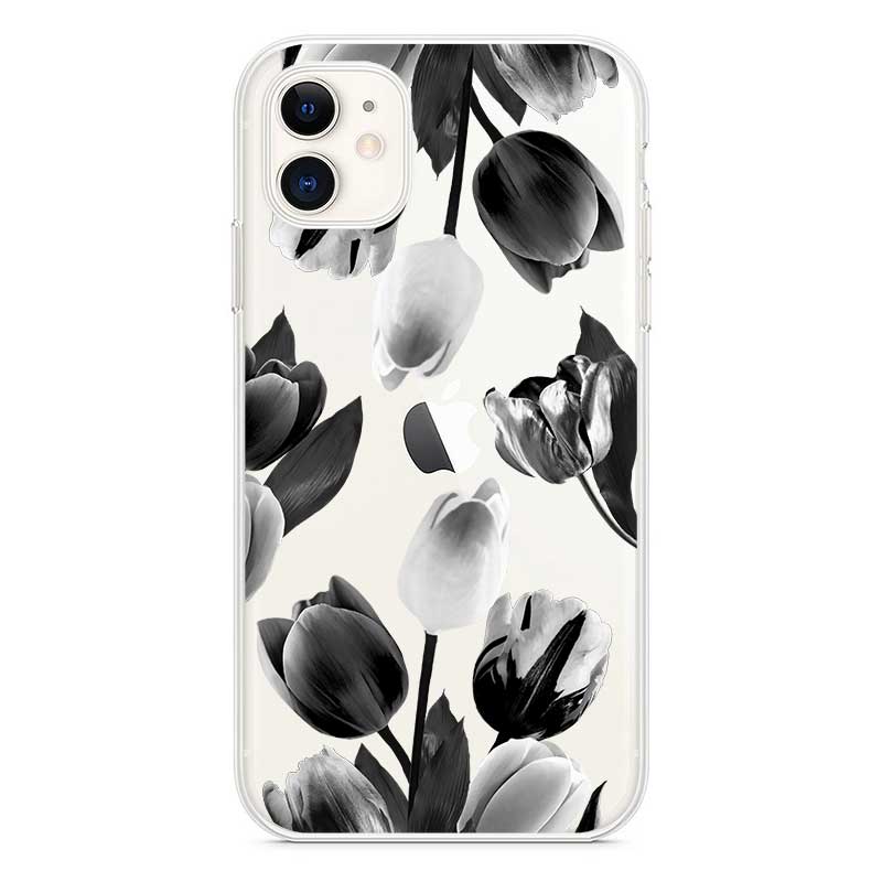 Чохол з квітами для iPhone Чорні тюльпани Чохол з квітами для iPhone Чорні тюльпани