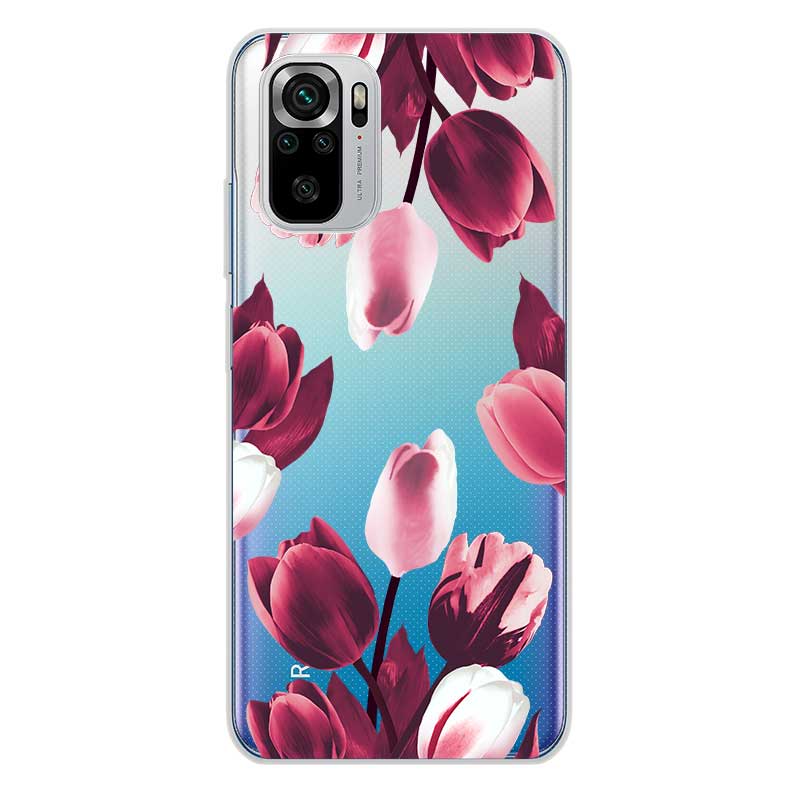 Чохол з тюльпанами для Xiaomi Бордо Чохол з тюльпанами для Xiaomi Бордо