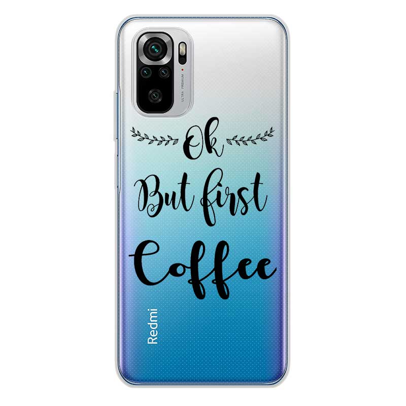 Силіконовий чохол з написом для Xiaomi "Спочатку кава" Силіконовий чохол з написом для Xiaomi "Спочатку кава"