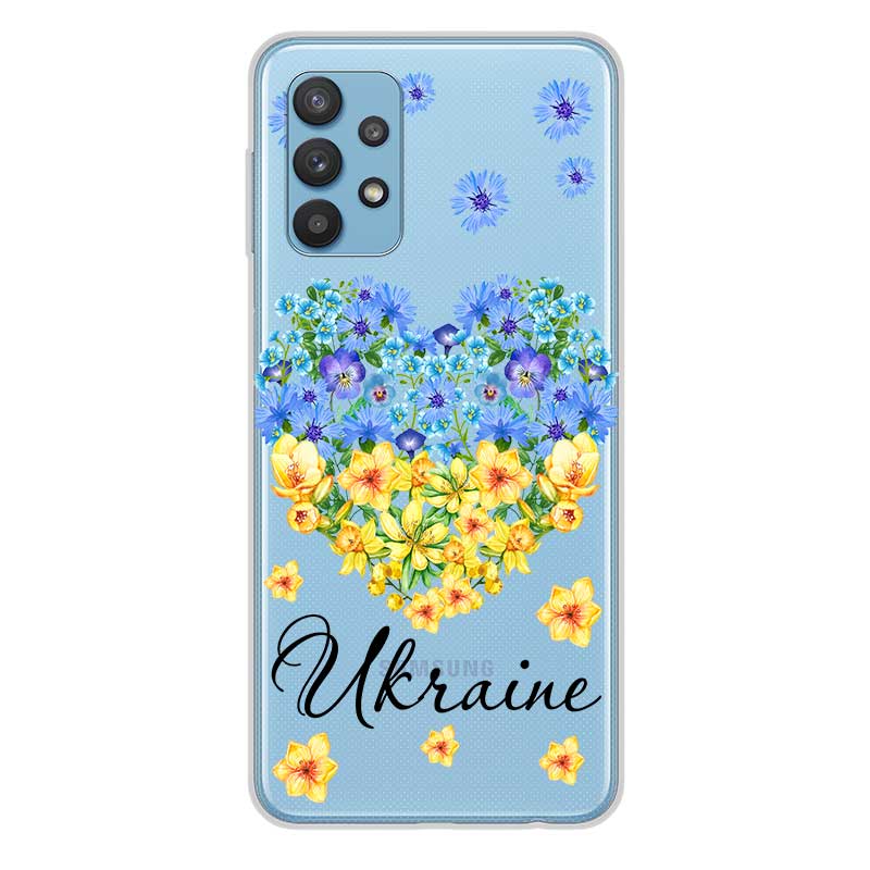 Чохол із Серцем з жовто-блакитних квітів для Samsung Чохол із Серцем з жовто-блакитних квітів для Samsung