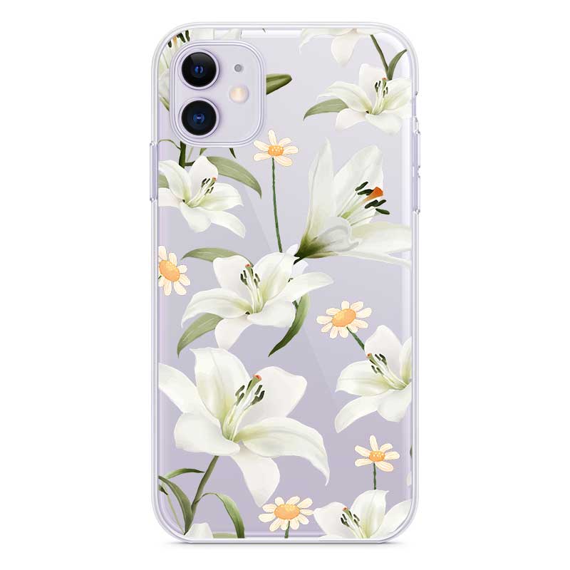 Силіконовий чохол "Білі лілії"для iPhone Силіконовий чохол "Білі лілії"для iPhone