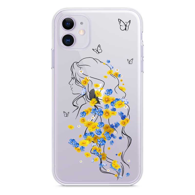 Чохол з дівчиною та квітами для iPhone Чохол з дівчиною та квітами для iPhone