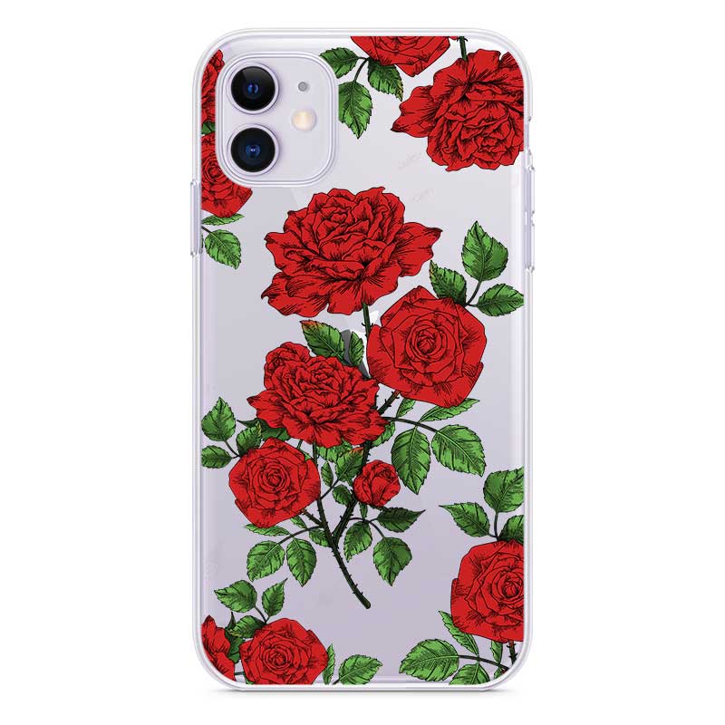 Силіконовий чохол на телефон Rose з трояндами для iPhone Силіконовий чохол на телефон Rose з трояндами для iPhone