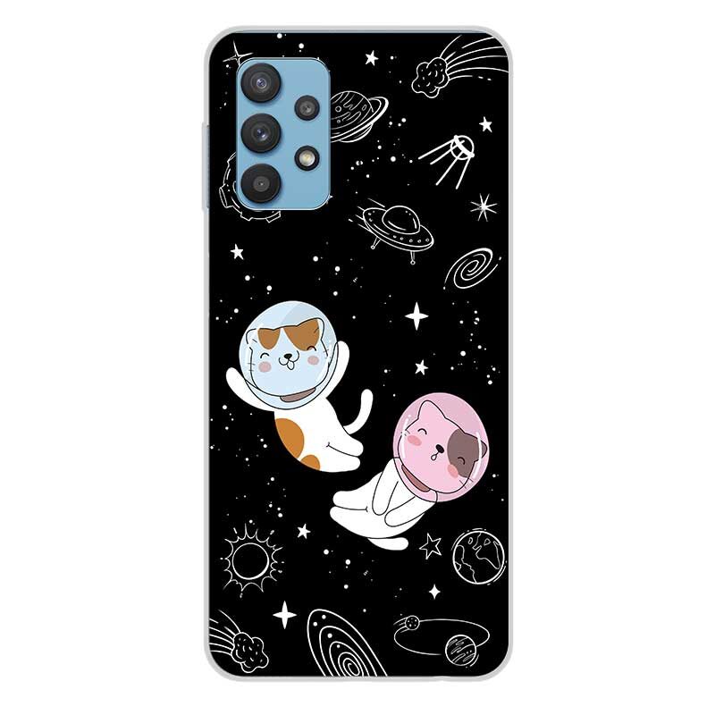 Чохол з котиками зірками та космосом на Samsung A52 32 12 M32 та інші Чохол з котиками зірками та космосом на Samsung A52 32 12 M32 та інші