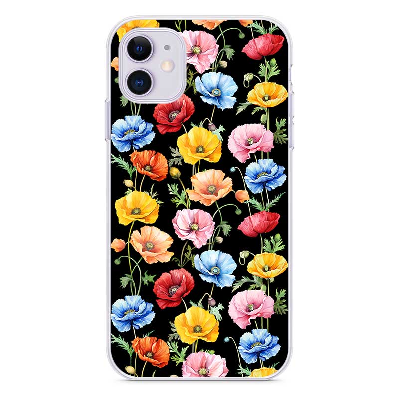Чохол "Chic" з маками різнокольоровими на iPhone 7 11 13 14 та інші Чохол "Chic" з маками різнокольоровими на iPhone 7 11 13 14 та інші