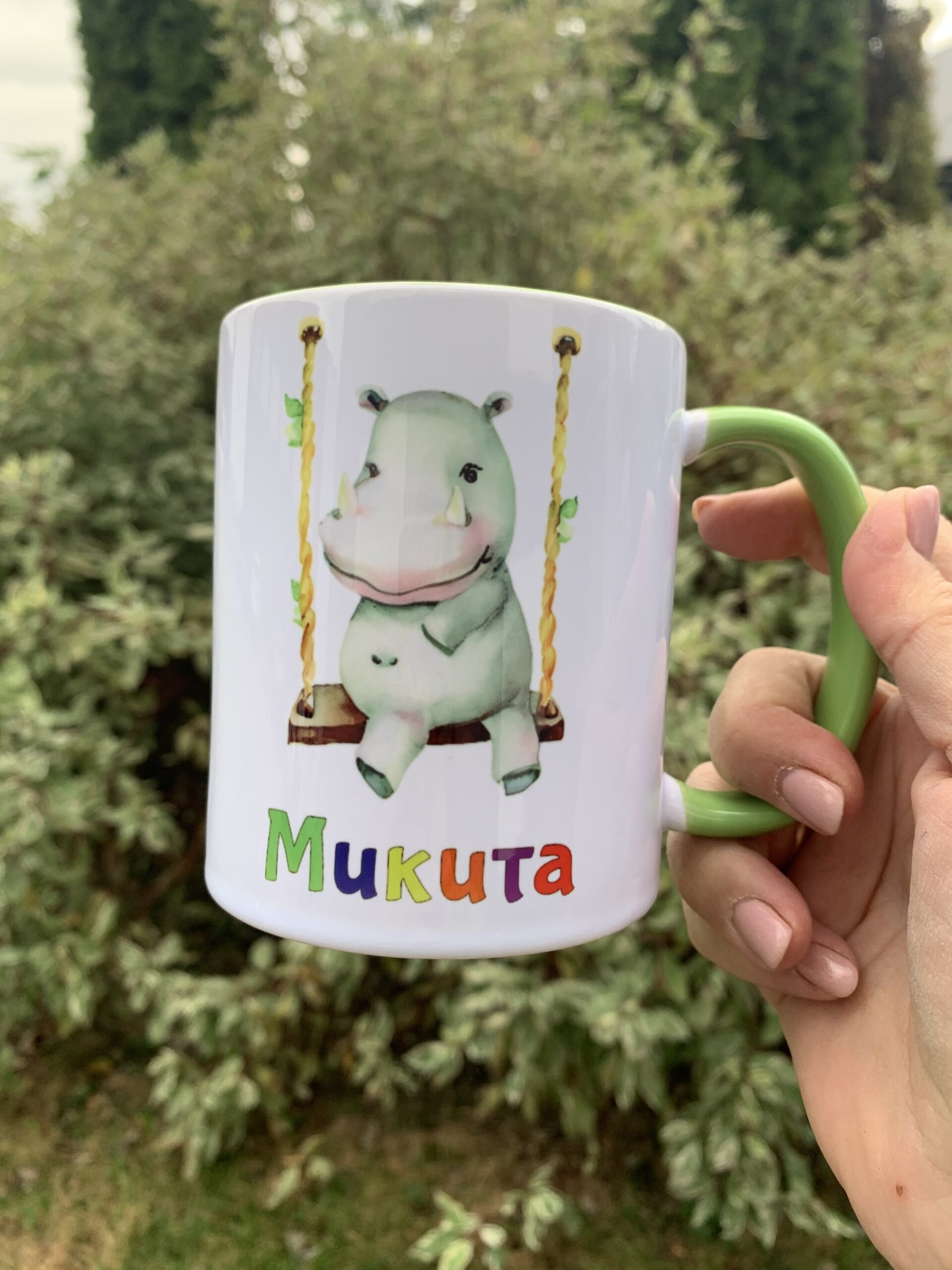 Чашка дитяча з бегемотиком та іменем Baby Hippo Чашка дитяча з бегемотиком та іменем Baby Hippo