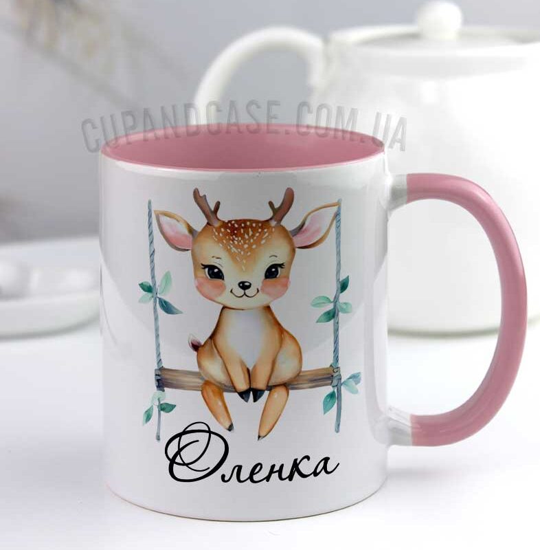 Чашка дитяча з оленем та іменем Baby Deer Чашка дитяча з оленем та іменем Baby Deer