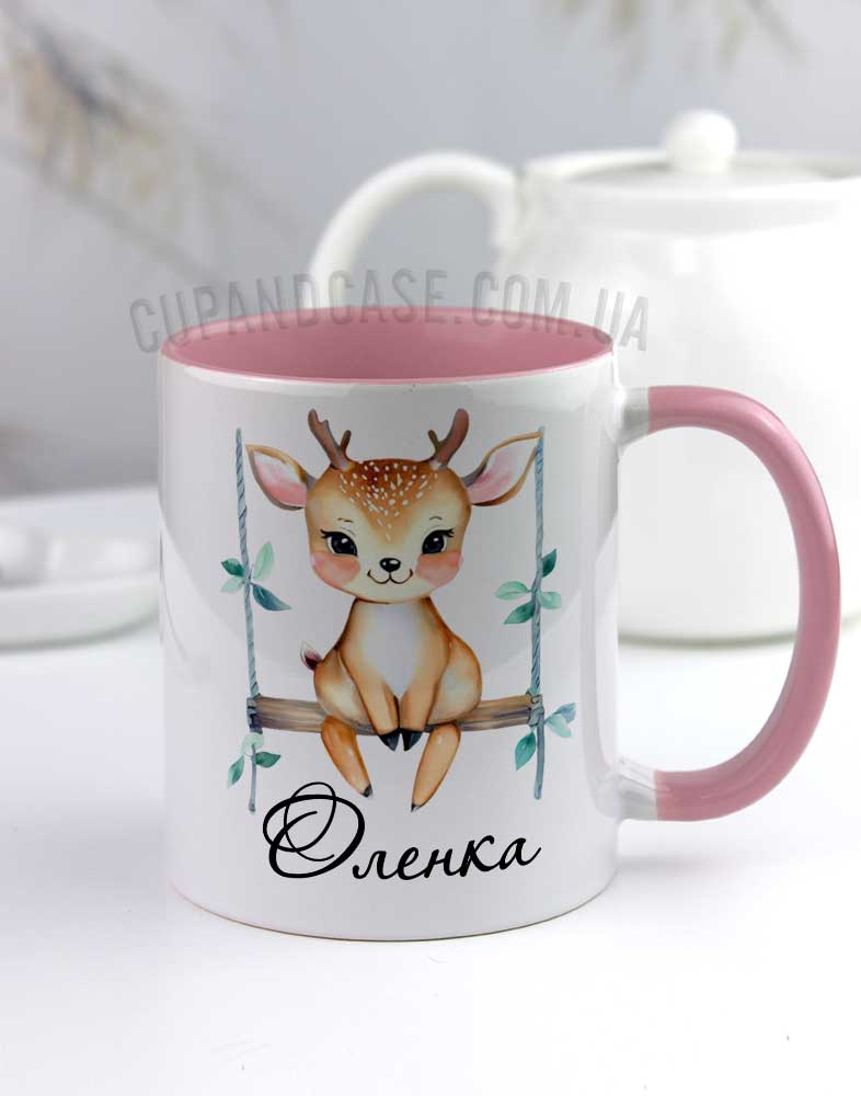 Чашка дитяча з оленем та іменем Baby Deer Чашка дитяча з оленем та іменем Baby Deer