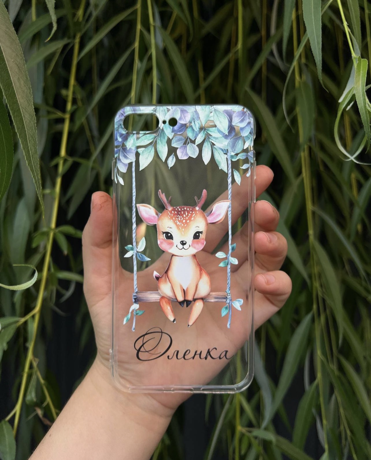 Чохол на телефон дитячий з оленем та іменем Baby Deer для iPhone 14 13 12 11 та інші Чохол на телефон дитячий з оленем та іменем Baby Deer для iPhone 14 13 12 11 та інші