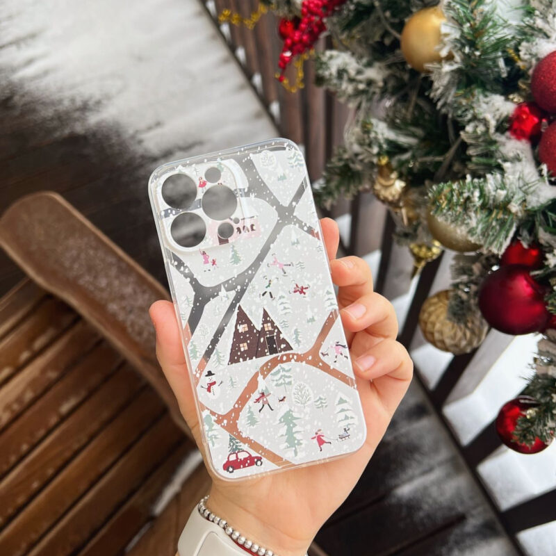 Чохол зимовий на телефон з ялинками машиною Snow Forest для Samsung 52 53 32 12 14 та інші Чохол зимовий на телефон з ялинками машиною Snow Forest для Samsung 52 53 32 12 14 та інші