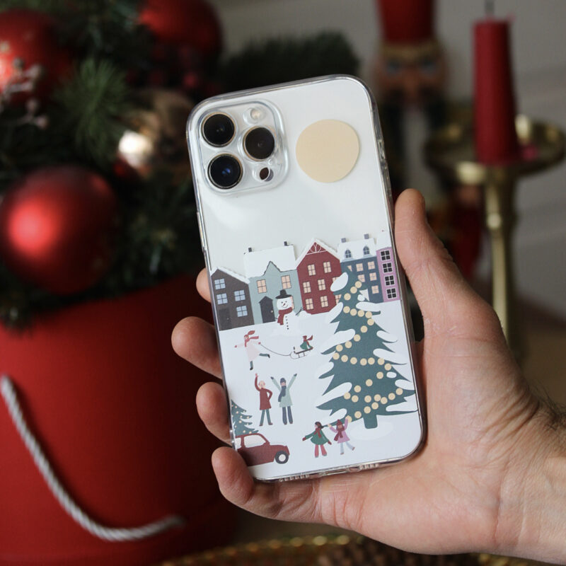 Чохол зимовий на телефон з ялинкою сніговиком Winter City для Xiaomi redmi 10 11 12C та інші Чохол зимовий на телефон з ялинкою сніговиком Winter City для Xiaomi redmi 10 11 12C та інші