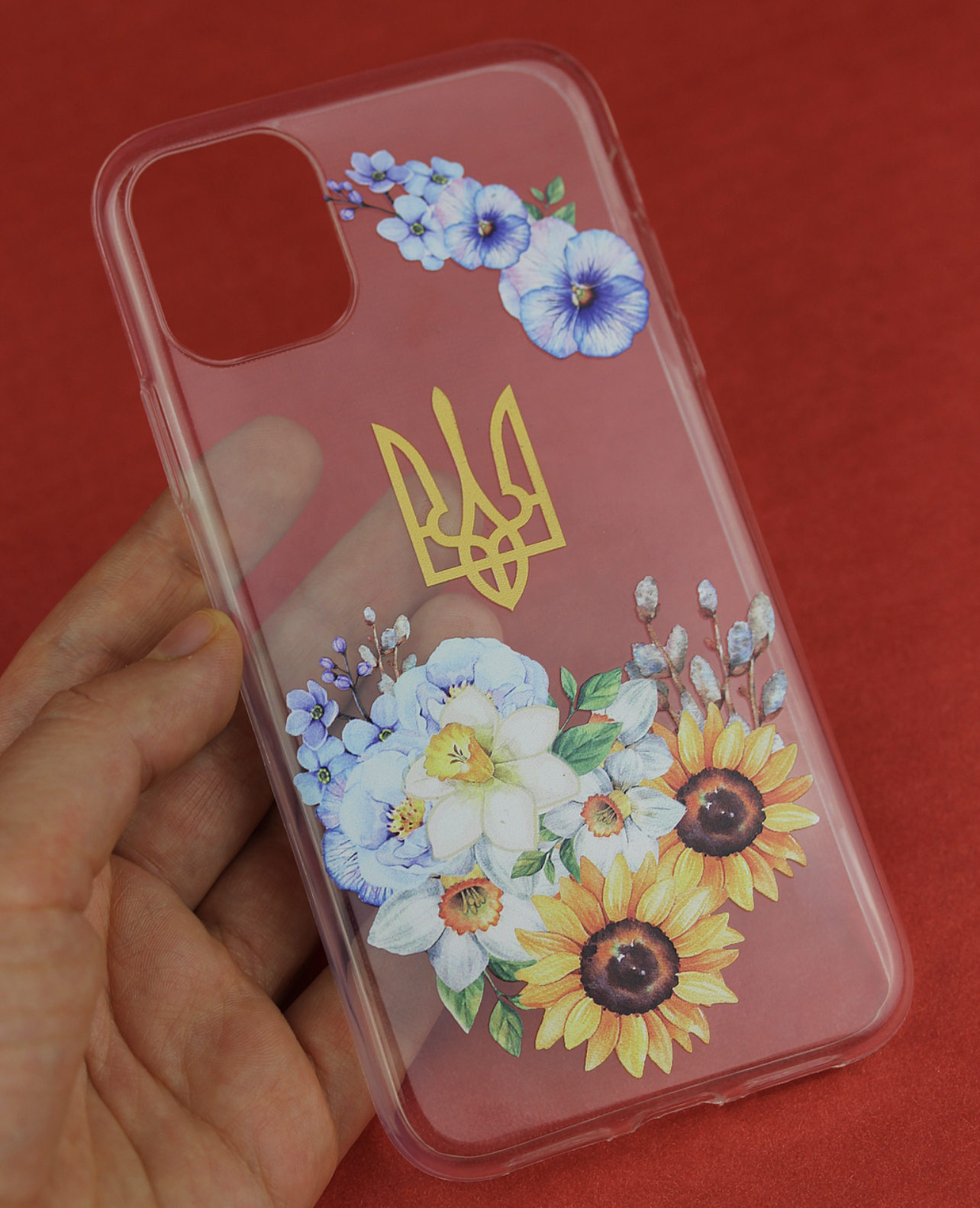 Чохол патріотичний квітковий весняний з тризубом для iPhone 11 13 14 та інші Чохол патріотичний квітковий весняний з тризубом для iPhone 11 13 14 та інші