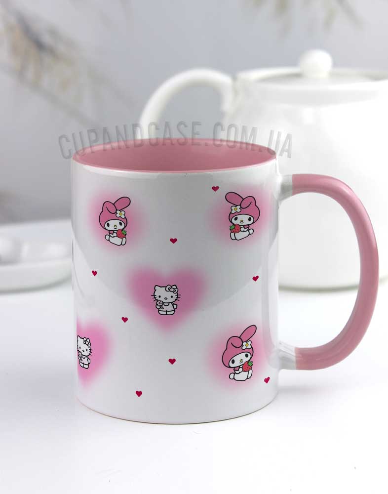 Чашка з котиками Hello Kitty з написом Чашка з котиками Hello Kitty з написом