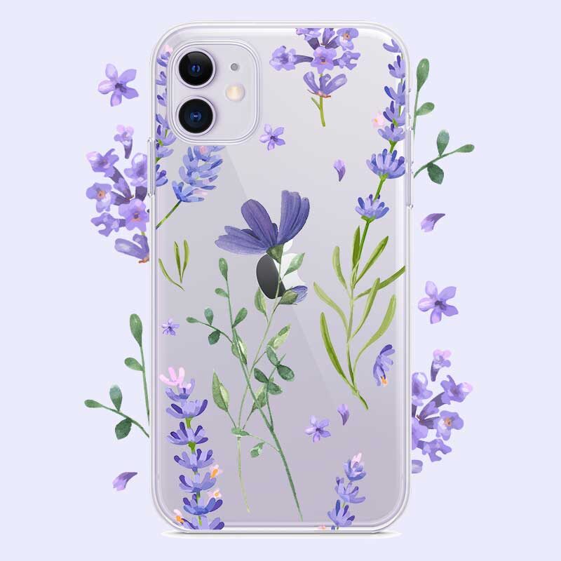 Чохол на мобільний телефон з лавандою та дикими квітами для iPhone 11 12 14 15 та інші Чохол на мобільний телефон з лавандою та дикими квітами для iPhone 11 12 14 15 та інші
