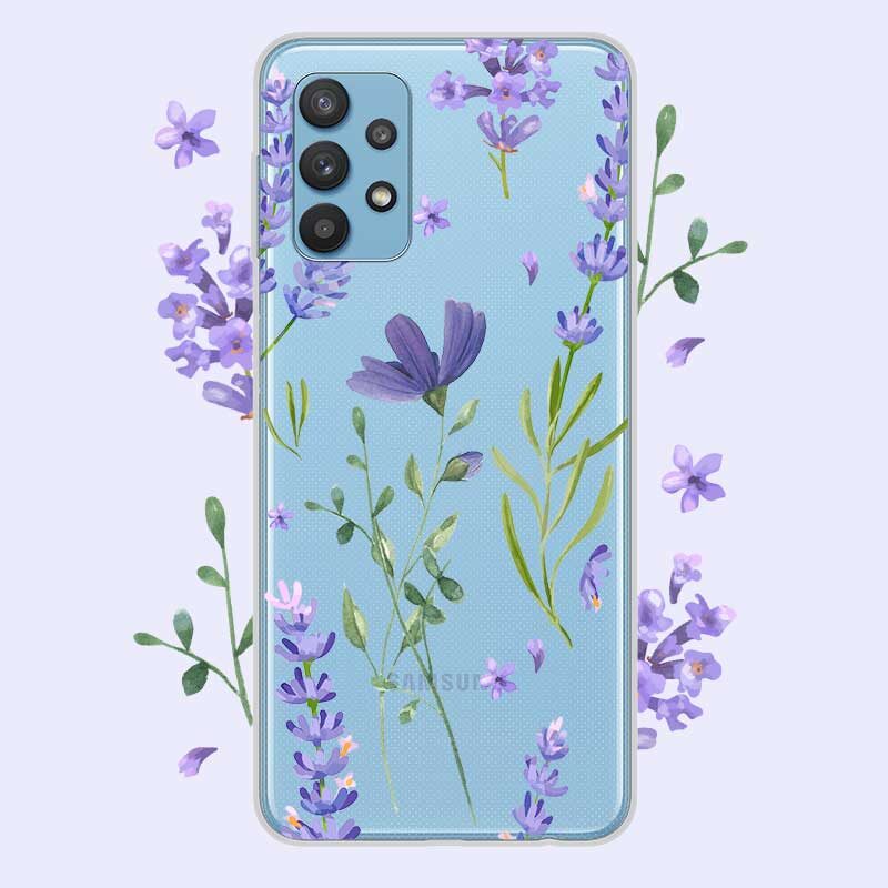 Чохол на мобільний телефон з лавандою та дикими квітами для Samsung A32 52 34 54 та інші Чохол на мобільний телефон з лавандою та дикими квітами для Samsung A32 52 34 54 та інші