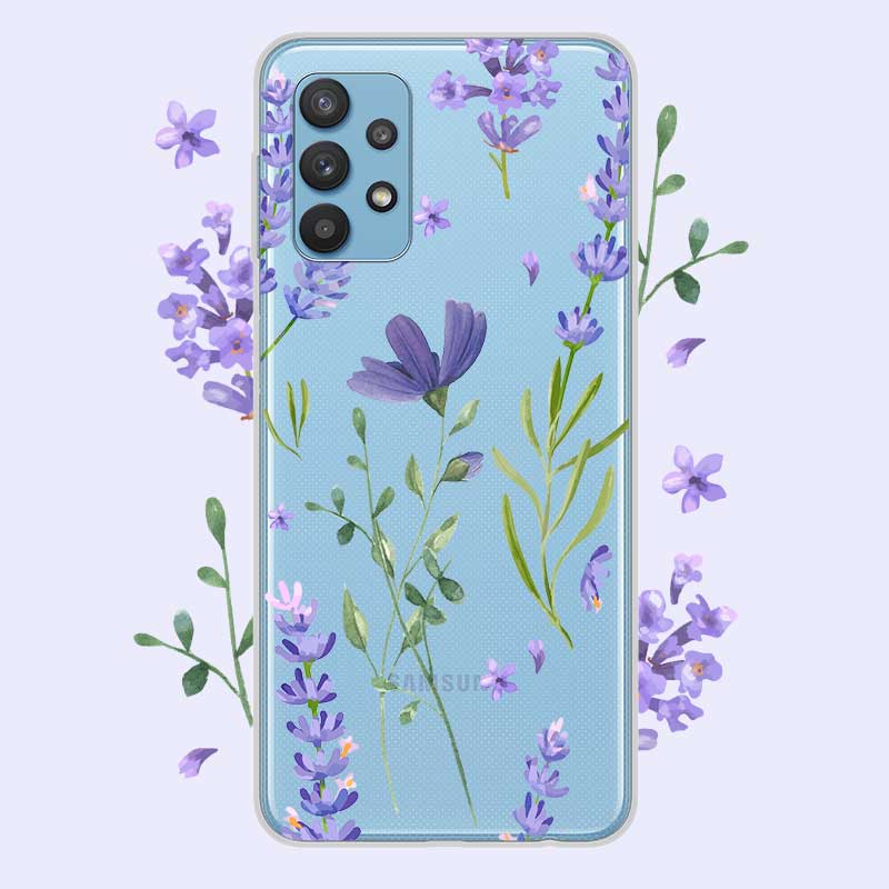 Чохол на мобільний телефон з лавандою та дикими квітами для Samsung A32 52 34 54 та інші Чохол на мобільний телефон з лавандою та дикими квітами для Samsung A32 52 34 54 та інші