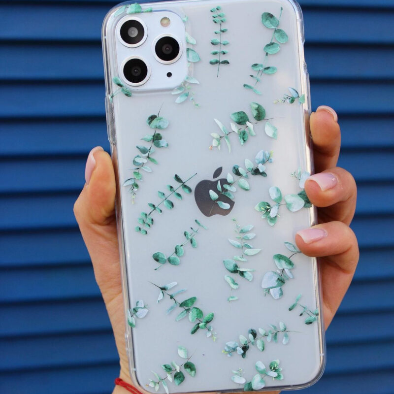 Чохол на мобільний телефон з зеленими листочками Eucalyptus для iPhone 11 12 14 15 та інші Чохол на мобільний телефон з зеленими листочками Eucalyptus для iPhone 11 12 14 15 та інші