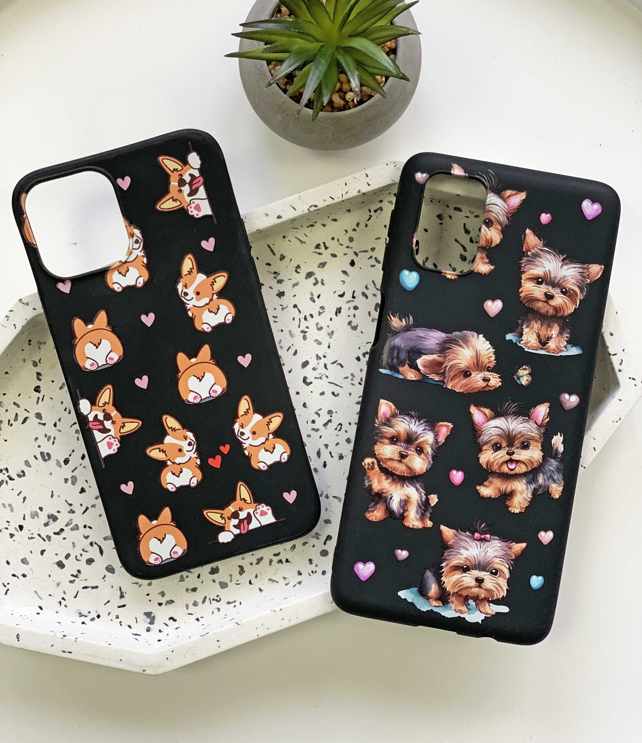 Чохол силіконовий для iPhone 11 14 15 та інші з милими собачками Yorkie Чохол силіконовий для iPhone 11 14 15 та інші з милими собачками Yorkie