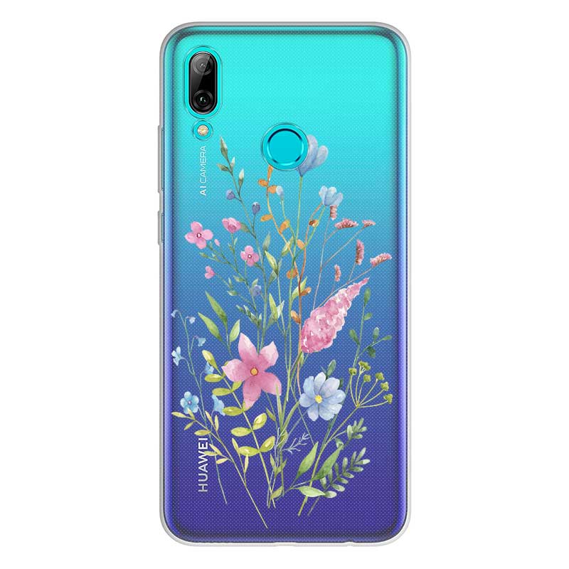 Чохол з квітами для Huawei P40 E Y6 та інші силіконовий Pink Floral Чохол з квітами для Huawei P40 E Y6 та інші силіконовий Pink Floral