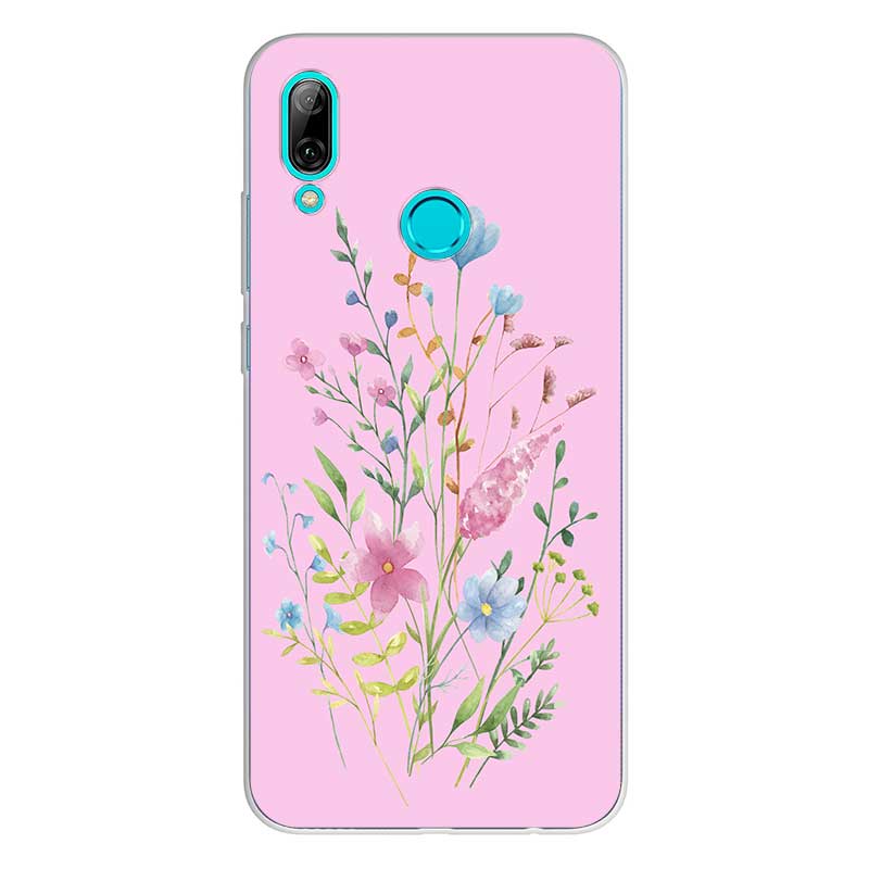 Чохол з квітами для Huawei P40 E Y6 та інші силіконовий Pink Floral Чохол з квітами для Huawei P40 E Y6 та інші силіконовий Pink Floral