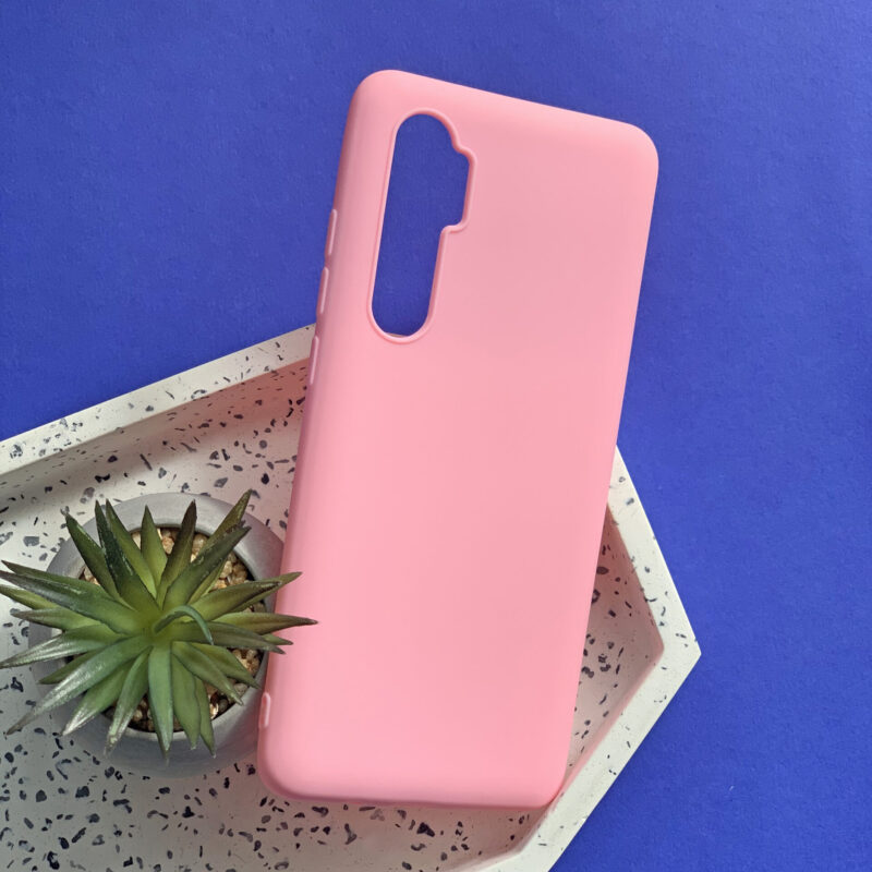 Чохол для Xiaomi Mi Note 10 Lite рожевий силіконовий Чохол для Xiaomi Mi Note 10 Lite рожевий силіконовий