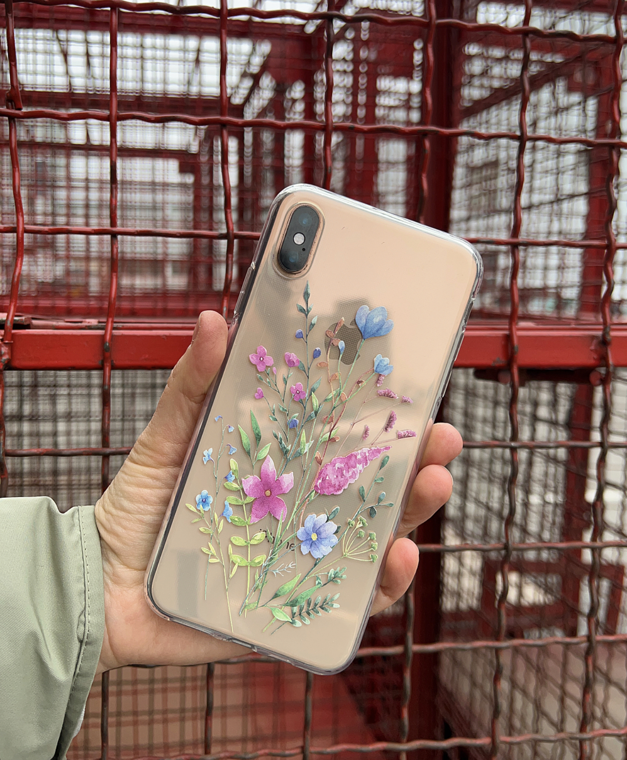 Чохол з квітами для iPhone 11 12 15 та інші силіконовий Pink Floral Чохол з квітами для iPhone 11 12 15 та інші силіконовий Pink Floral