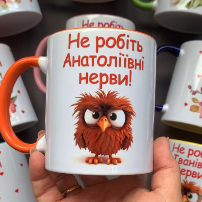 Чашки з написом "Не робіть Анатоліївні нерви" прикольна Сова Чашки з написом "Не робіть Анатоліївні нерви" прикольна Сова