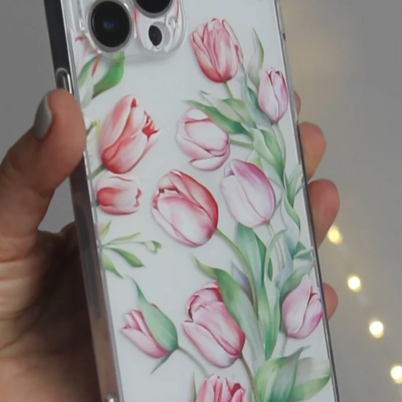 Чохол з тюльпанами для iPhone 17, 16, 15, 14, 13, 12, 11 (всі моделі) Чохол з тюльпанами для iPhone 17, 16, 15, 14, 13, 12, 11 (всі моделі)